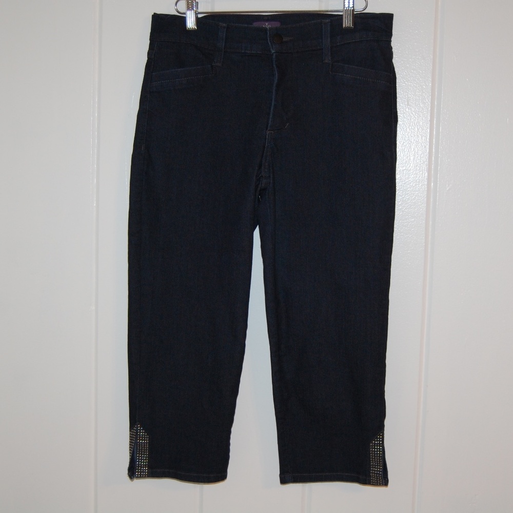 NYDJ "Suzy" Dark Wash Capri Jeans Crop Stretch